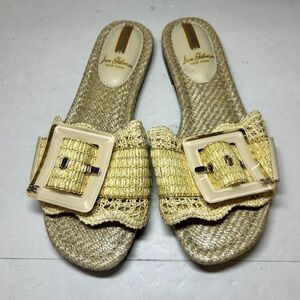 Sam Edelman Womens 6 M Natural Bambi Raffia Single Strap Slide Sandals NEW LE9